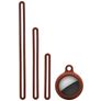 Mobigear Lanyard Coque Apple AirTag Coque en Silicone Souple - Marron