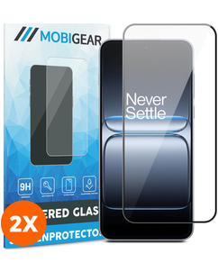 Mobigear Premium OnePlus Nord 5 Verre trempé Protection d'écran - Compatible Coque - Noir (Lot de 2)