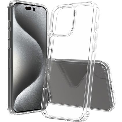 Mobigear Crystal Transparent iPhone 16 Pro Max Plastique rigide Coque arrière - Transparent