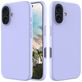 Mobigear Rubber Touch Coque iPhone 16 Coque arrière en Silicone - Violet