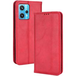 Mobigear Sensation Housse Realme 9 Pro Plus Etui Porte-Monnaie - Rouge