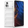Mobigear Bumpy Coque POCO X4 Pro 5G Coque arrière en TPU Souple - Blanc