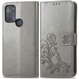 Mobigear Clover Housse Motorola Moto G50 Etui Porte-Monnaie - Gris