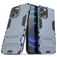 Mobigear Armor Stand Coque iPhone 13 Pro Max Coque arrière Rigide Anti-Chocs avec Support Amovible - Bleu