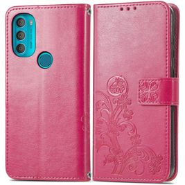 Mobigear Clover Housse Motorola Moto G71 5G Etui Porte-Monnaie - Magenta