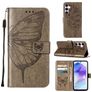Mobigear Butterfly Housse Samsung Galaxy A55 Etui Porte-Monnaie - Gris