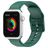 Mobigear Dashed Bracelet Silicone Apple Watch Fermeture boucle ardillon - 49/46/45/44 mm - Vert
