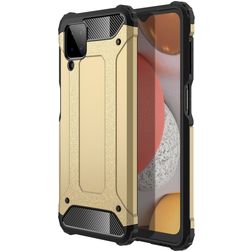 Mobigear Outdoor Coque Samsung Galaxy A12 Coque arrière Rigide Anti-Chocs - Or