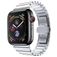 Mobigear Madrid Bracelet Acier Apple Watch Fermeture boucle déployante - 42/41/40/38 mm - Argent