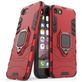 Mobigear Armor Ring Coque iPhone 8 Coque arrière Rigide Anti-Chocs avec Anneau-Support - Rouge