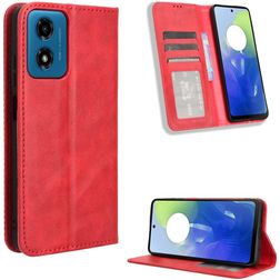 Mobigear Sensation Housse Motorola Moto G04 Etui Porte-Monnaie - Rouge
