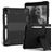 Mobigear ShieldStand Coque iPad 7 (2019) Coque arrière en Plastique rigide,Silicone + Porte-crayon + Support Amovible - Noir