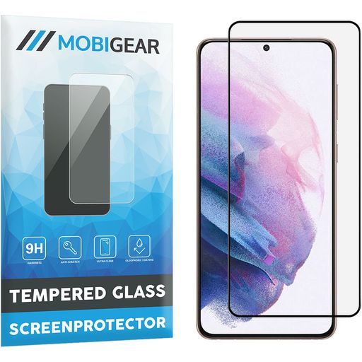 Mobigear Premium Samsung Galaxy S21 Plus Verre trempé Protection d'écran - Compatible Coque - Noir