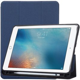 Mobigear Tri-Fold Gel Coque iPad Pro 10.5 Pouces (2017) Etui en TPU,Similicuir + Porte-crayon - Bleu