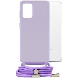Mobilize Lanyard Gelly Samsung Galaxy A32 5G Coque avec cordon en TPU Souple - Pastel Purple