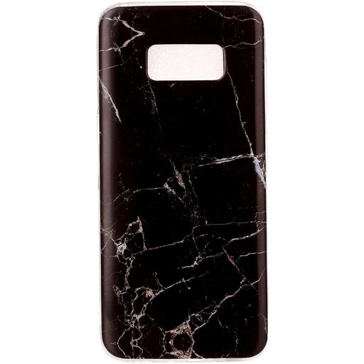 Mobigear Marble Coque Samsung Galaxy S8 Plus Coque arrière en TPU Souple - Noir