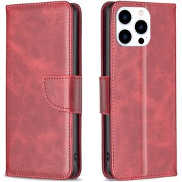 Mobigear Excellent Housse iPhone 15 Pro Etui Porte-Monnaie - Rouge