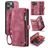 Caseme 008 Housse iPhone 16 Pro Max Etui avec Coque Détachable Porte-Monnaie - Rouge