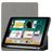 Mobigear Tri-Fold Gel Coque iPad 6 (2018) Etui en TPU,Similicuir + Porte-crayon - Gris