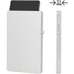 Valenta Cardprotector - Porte Cartes en en Aluminium - 5 Cartes - Compatible MagSafe - Argent