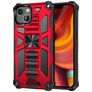 Mobigear Armor Stand Coque iPhone 13 Pro Coque arrière Rigide Anti-Chocs avec Support Amovible - Rouge