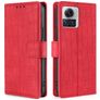 Mobigear Croco Housse Motorola Edge 30 Ultra Etui Porte-Monnaie - Rouge