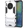 Mobigear Armor Stand Coque Huawei Mate 30 Coque arrière Rigide Anti-Chocs avec Support Amovible - Argent