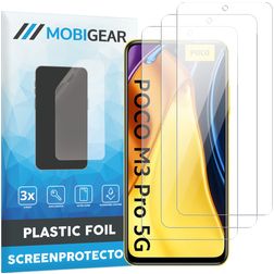 Mobigear POCO M3 Pro Protection d'écran Film - Compatible coque (Lot de 3)