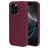 Mobiparts Coque iPhone 16 Pro Coque arrière en Silicone - Plum Red