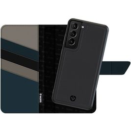 Valenta Snap Housse Samsung Galaxy S21 Plus Etui avec Coque Détachable en Cuir Véritable Porte-Monnaie - Noir