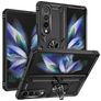 Mobigear Armor Ring Coque Samsung Galaxy Z Fold 4 Coque arrière Rigide Anti-Chocs avec Anneau-Support - Noir