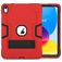 Mobigear ShieldStand Coque iPad 11 (2025) Coque arrière en Plastique rigide,Silicone + Support Amovible - Noir / Rouge