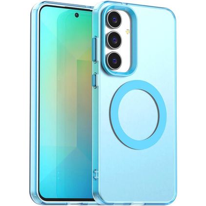 Mobigear Shockproof Coque Samsung Galaxy S25 FE MagSafe Coque arrière Rigide - Bleu
