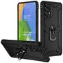 Mobigear Armor Ring Coque Samsung Galaxy A73 Coque arrière Rigide Anti-Chocs avec Anneau-Support - Noir