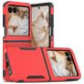 Mobigear Heavy Armor Coque Motorola Razr 50 Coque arrière Rigide Anti-Chocs - Rouge