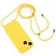 Mobigear Lanyard iPhone 15 Plus Coque avec cordon en Silicone - Jaune