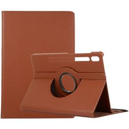 Mobigear DuoStand Coque Samsung Galaxy Tab S9 Etui Rotatif - Marron