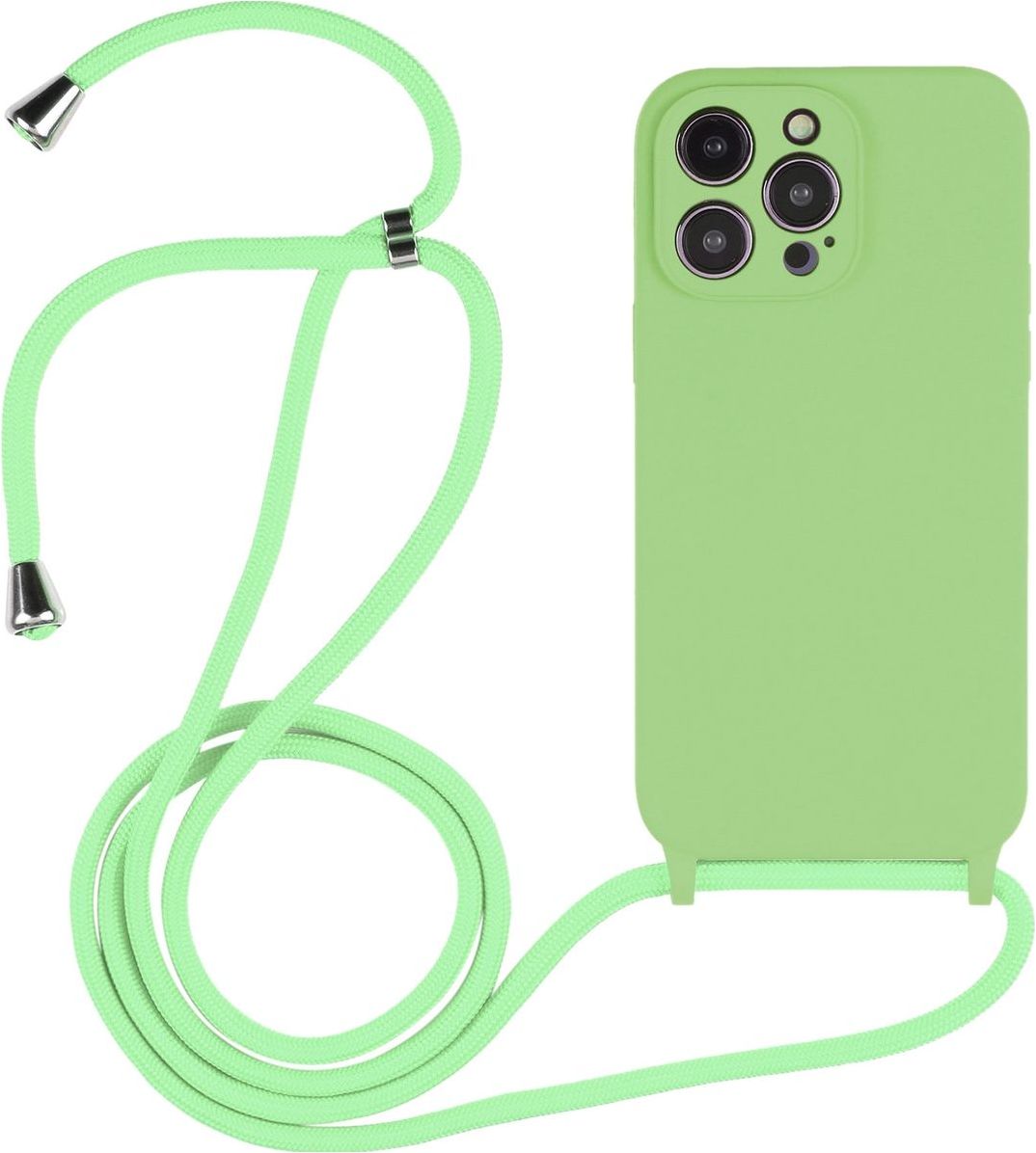 Mobigear Lanyard iPhone 14 Pro Max Coque avec cordon en Silicone