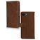Mobilize Wallet iPhone 17e Cuir véritable Étui Portefeuille - Marron