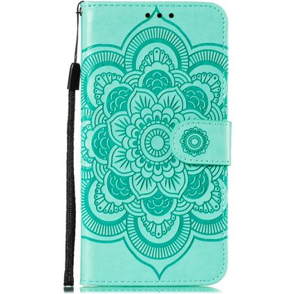 Mobigear Mandala Housse Motorola Moto E6s (2020) Etui Porte-Monnaie - Turquoise