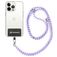 Mobigear Lanyard - Cordon de téléphone universel ajustable - Violet / Blanc