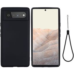 Mobigear Rubber Touch Coque Google Pixel 6 Coque arrière en Silicone - Noir