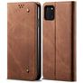 Mobigear Denim Slim Housse Samsung Galaxy Note 10 Lite Etui Porte-Monnaie - Marron