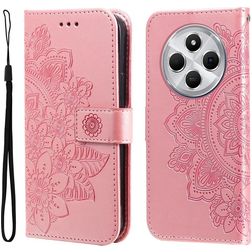 Mobigear Flowers Housse Xiaomi Redmi 14C Etui Porte-Monnaie - Rose doré