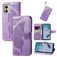 Mobigear Butterfly Housse Motorola Moto E13 Etui Porte-Monnaie - Violet