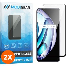 Mobigear Premium Realme 9 5G Verre trempé Protection d'écran - Compatible Coque - Noir (Lot de 2)