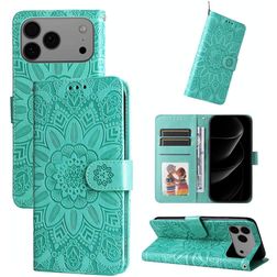 Mobigear Sunflower Housse iPhone 17 Pro Max Etui Porte-Monnaie - Vert