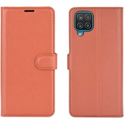 Mobigear Classic Samsung Galaxy A12 Étui Portefeuille - Cognac