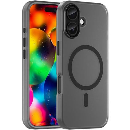 Mobigear Shockproof Coque iPhone 17 MagSafe Coque arrière Rigide - Noir