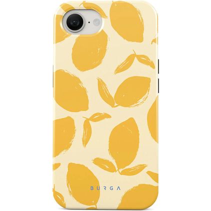 Burga Tough Coque iPhone 16e Coque arrière Rigide Anti-Chocs - Lemon Tart